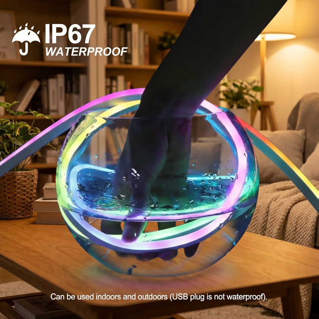 RGB Neon Strip Light – Soft Glow, Flexible Design, Indoor & Outdoor