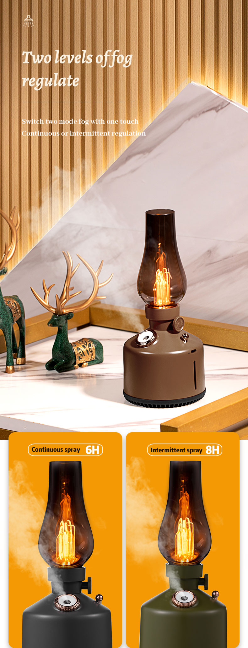 Essential Oils Diffuser Cute Lamp Humidifier USB Rechargeable Desktop Lantern Humidifier Two Mist Modes for Bedroom Birthday for Women Mom Grandma