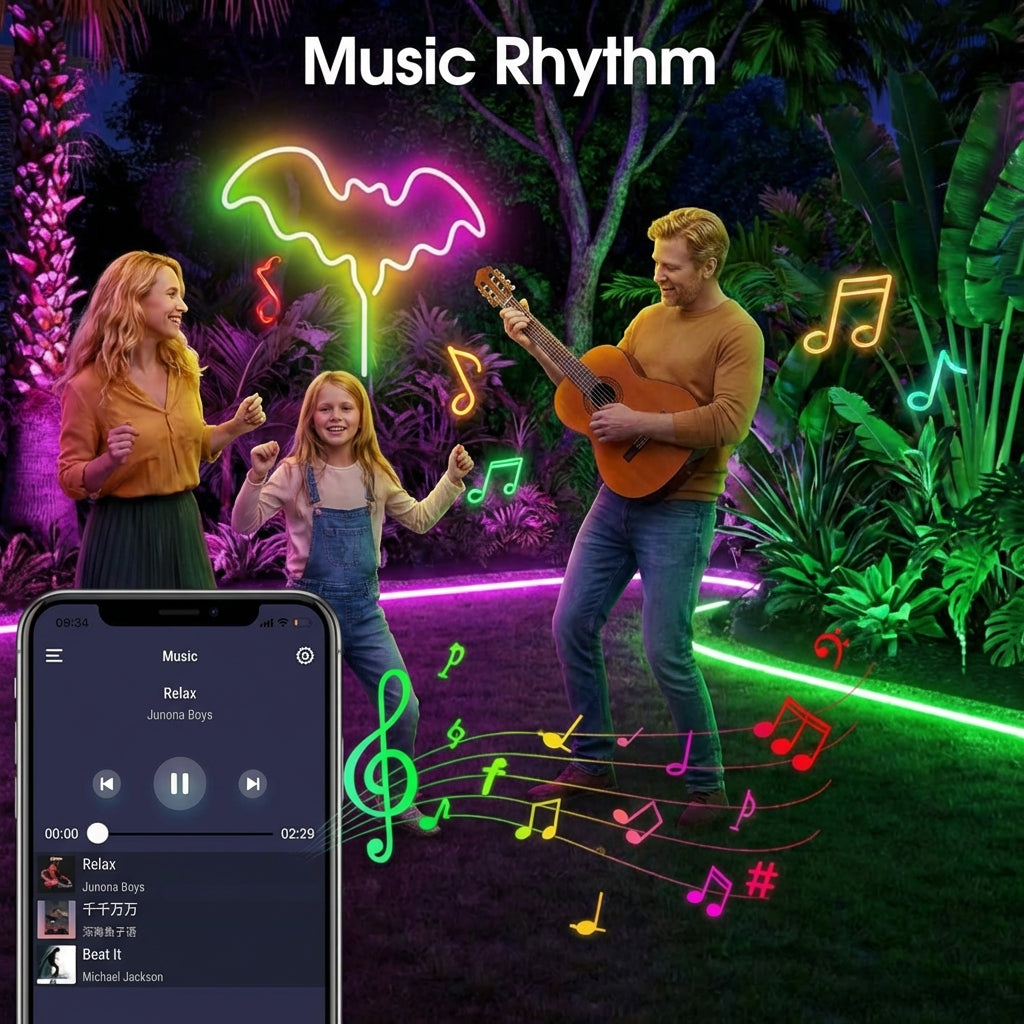 RGB Neon Strip Light – Soft Glow, Flexible Design, Indoor & Outdoor