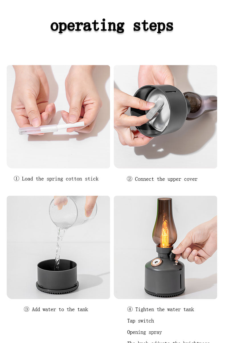 Essential Oils Diffuser Cute Lamp Humidifier USB Rechargeable Desktop Lantern Humidifier Two Mist Modes for Bedroom Birthday for Women Mom Grandma