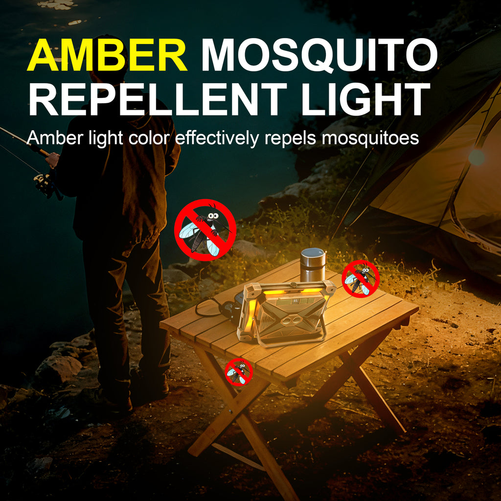 Rechargeable LED Camping Lantern Rechargeable Work Light with USB/Magnetic/Portable Mobile Charger/3000-7000K/3 Modes for Workshop, Garage, Camping, Fishing