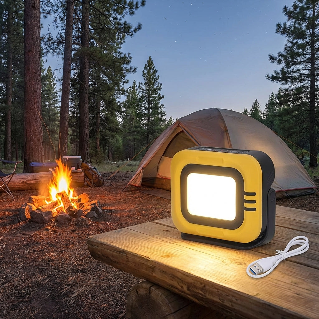 Solar Camping Work Light – Portable, Magnetic & Emergency-Ready