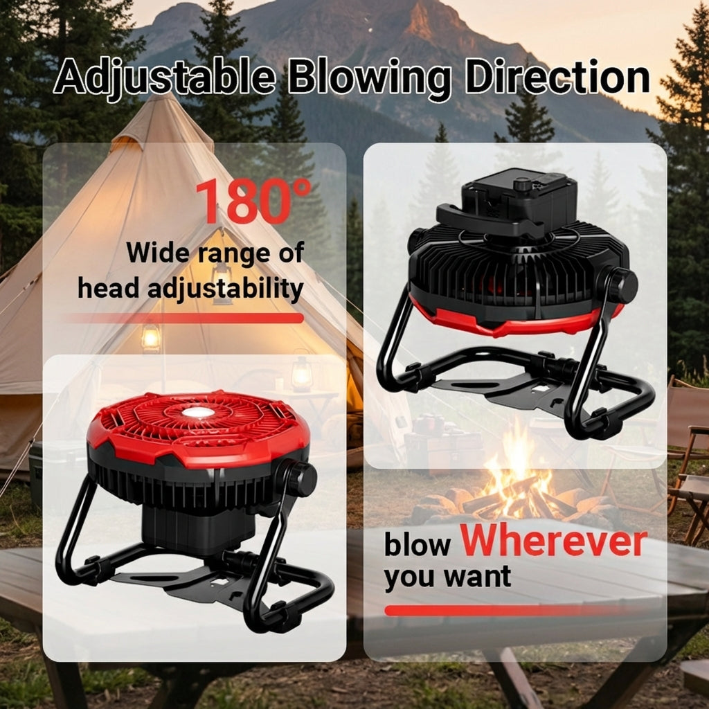 Rechargeable Outdoor Floor Fan – High-Velocity Airflow Anywhere