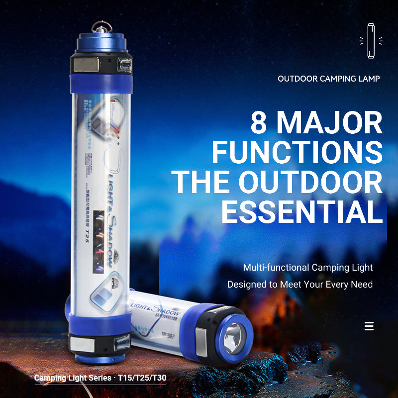 Waterproof Flashlight Torch IP68 Rechargeable 5500K + 580nm LED Camping Travel Outdoor Light