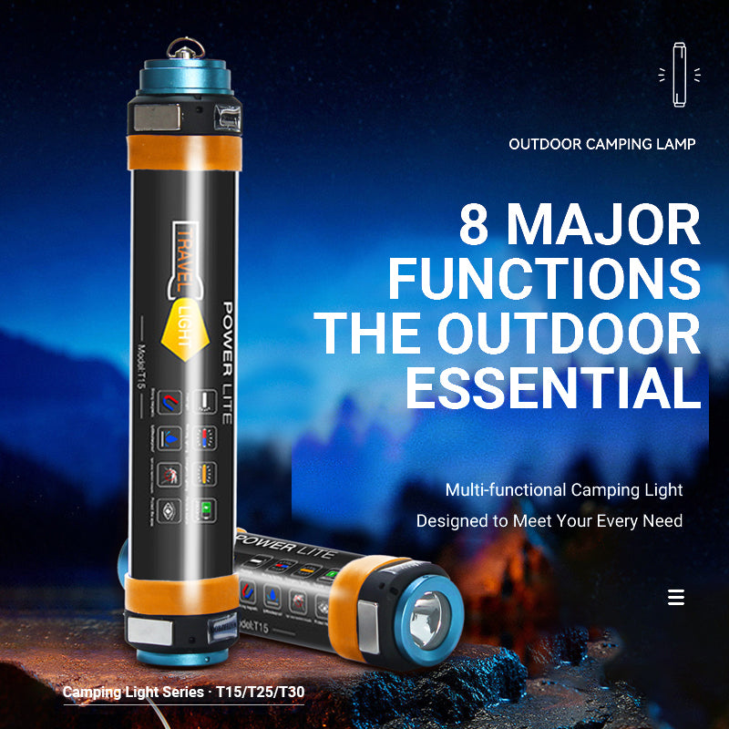 Waterproof Flashlight Torch IP68 Rechargeable 5500K + 580nm LED Camping Travel Outdoor Light