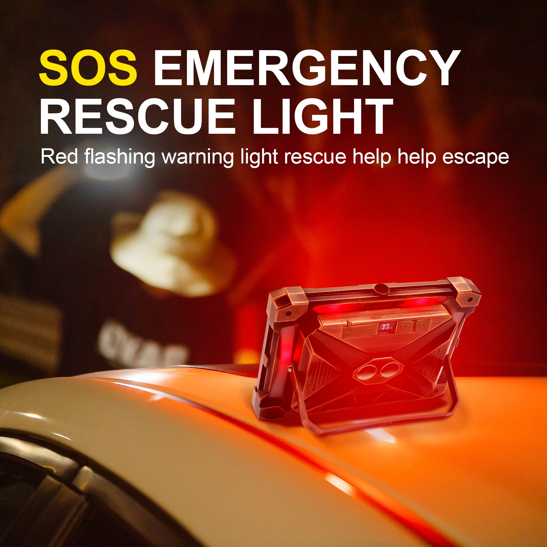 Rechargeable LED Camping Lantern Rechargeable Work Light with USB/Magnetic/Portable Mobile Charger/3000-7000K/3 Modes for Workshop, Garage, Camping, Fishing