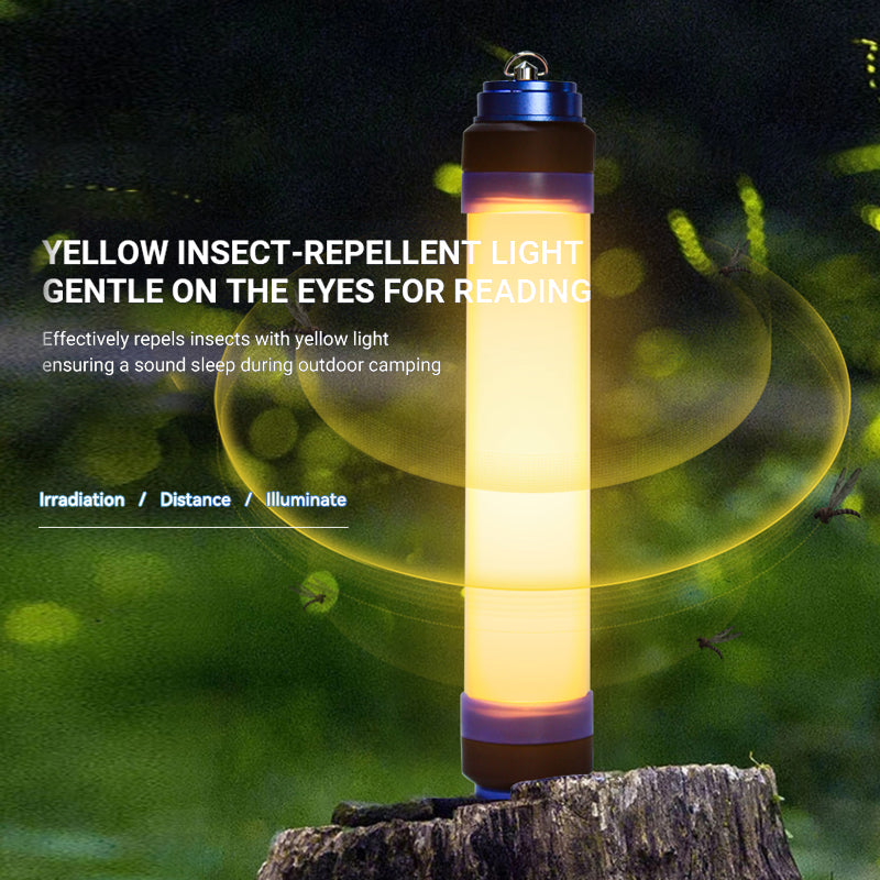 Waterproof Flashlight Torch IP68 Rechargeable 5500K + 580nm LED Camping Travel Outdoor Light