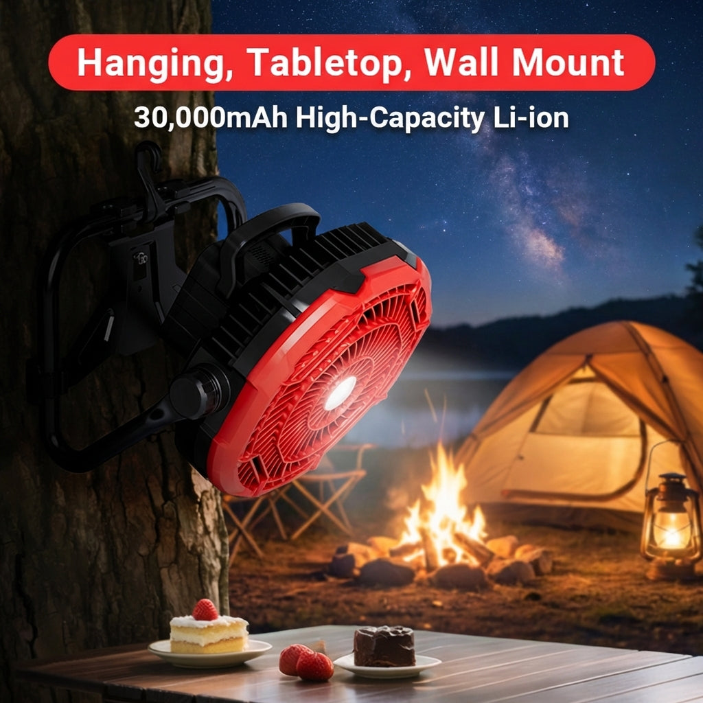 Rechargeable Outdoor Floor Fan – High-Velocity Airflow Anywhere