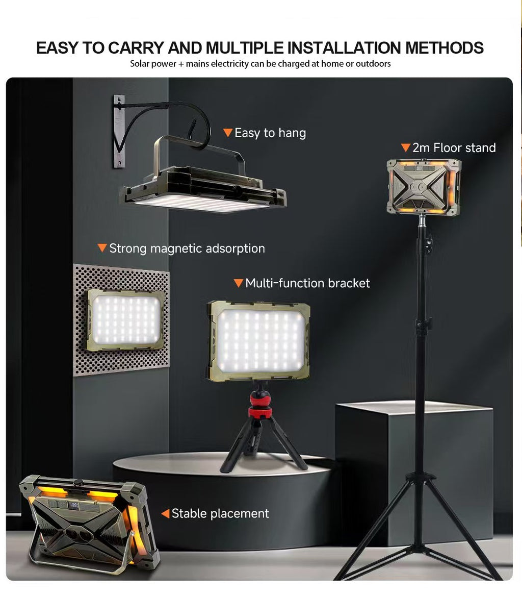 Rechargeable LED Camping Lantern Rechargeable Work Light with USB/Magnetic/Portable Mobile Charger/3000-7000K/3 Modes for Workshop, Garage, Camping, Fishing