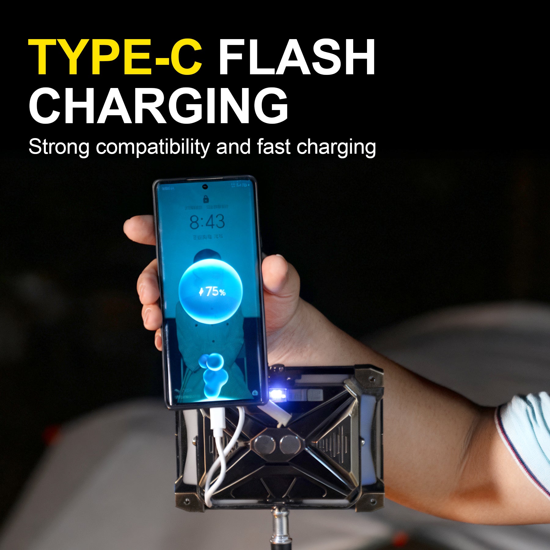 Rechargeable LED Camping Lantern Rechargeable Work Light with USB/Magnetic/Portable Mobile Charger/3000-7000K/3 Modes for Workshop, Garage, Camping, Fishing