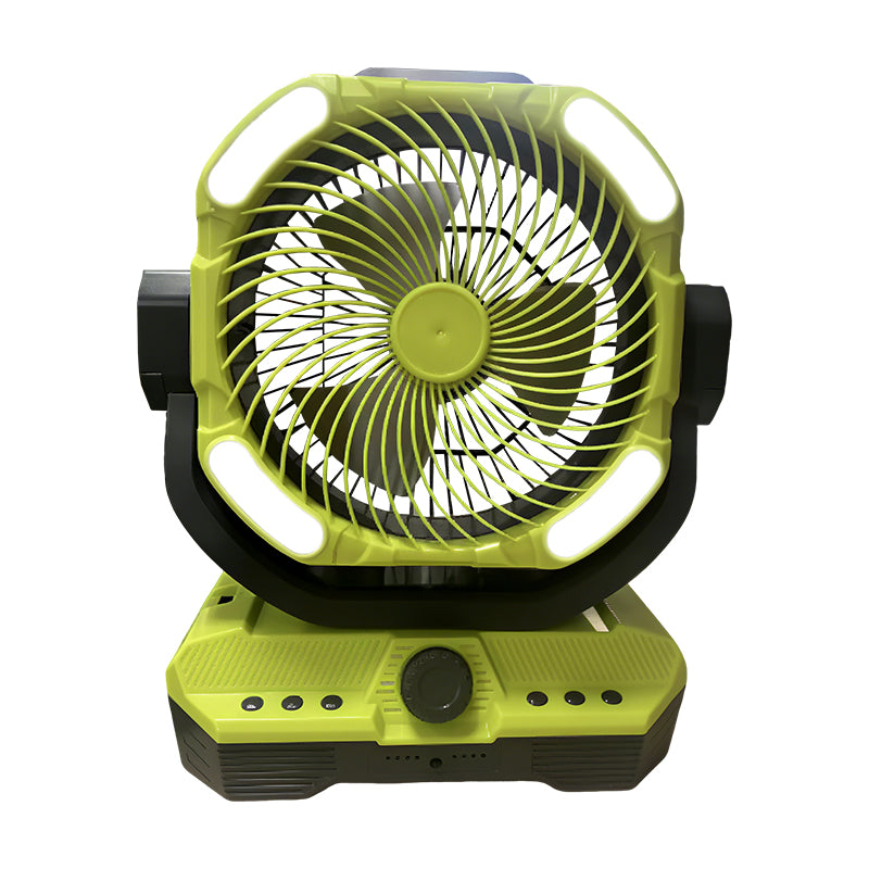 Battery Powered Fan Rechargeable, 360°Auto-oscillating Powerful Airflow Battery Operated Camping Fans, Quiet & 8H Timer Cordless Outdoor Remote Fan with LED for Tent Bedroom Travel Office X66