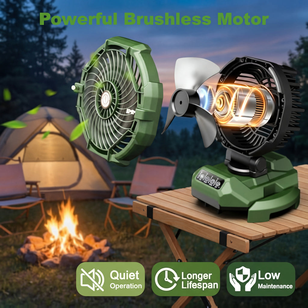 Portable Misting Fan without Large Water Tank, Rechargeable Outdoor Pedestal Fan, Strong Airflow Cooling Mister for Patio, Deck and Greenhouse