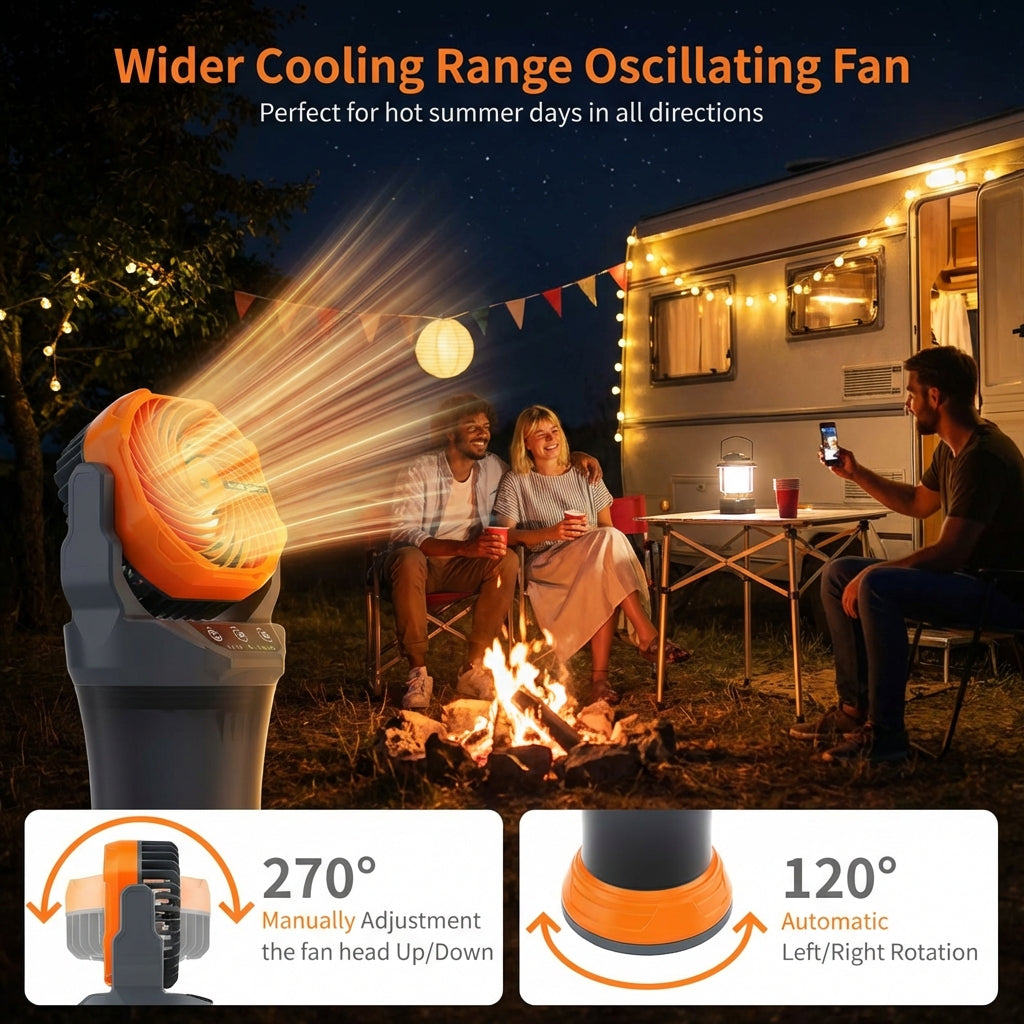 Portable Misting Fan – Cooling Spray with Ambient RGB Light