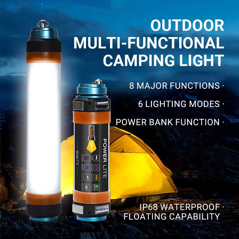 Waterproof Flashlight Torch IP68 Rechargeable 5500K + 580nm LED Camping Travel Outdoor Light