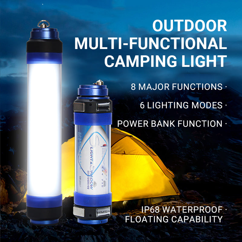 Waterproof Flashlight Torch IP68 Rechargeable 5500K + 580nm LED Camping Travel Outdoor Light