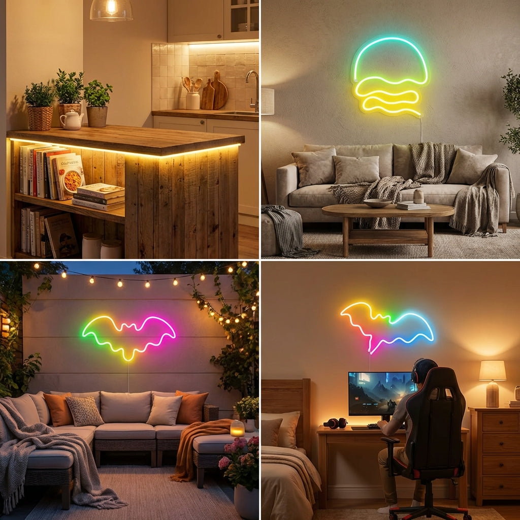 RGB Neon Strip Light – Soft Glow, Flexible Design, Indoor & Outdoor