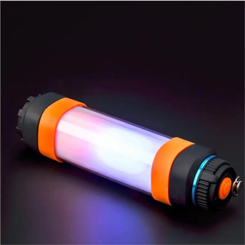 Waterproof Flashlight Torch IP68 Rechargeable 5500K + 580nm LED Camping Travel Outdoor Light