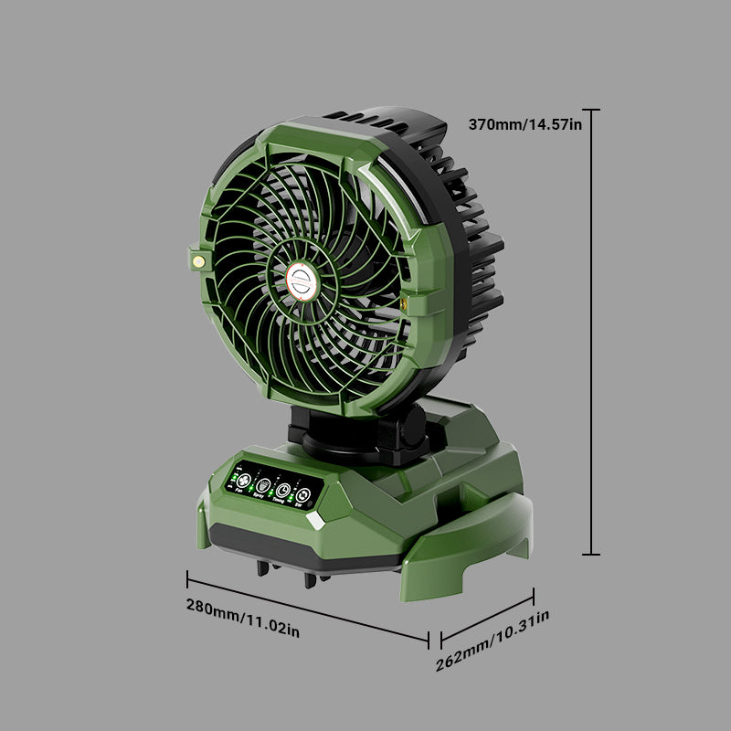 Portable Misting Fan 30000mAh Rechargeable Battery Powered 4 Strong Winds 4 Spray Mister Floor Cooling Fan for Outdoor Camping Patios Adjustable Base for 10-13inch Bucket(No Bucket Included)