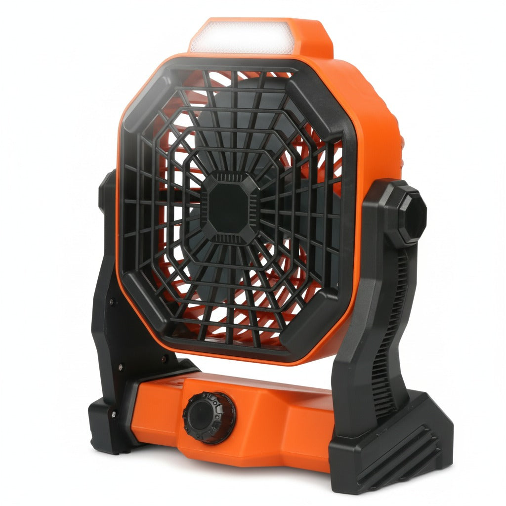 Camping Fan with LED Lantern, 7800mAh Rechargeable Portable Tent Fan, Quiet Battery Operated Fan with 270° Adjustable Head for Camping, Travel, Fishing, Emergency