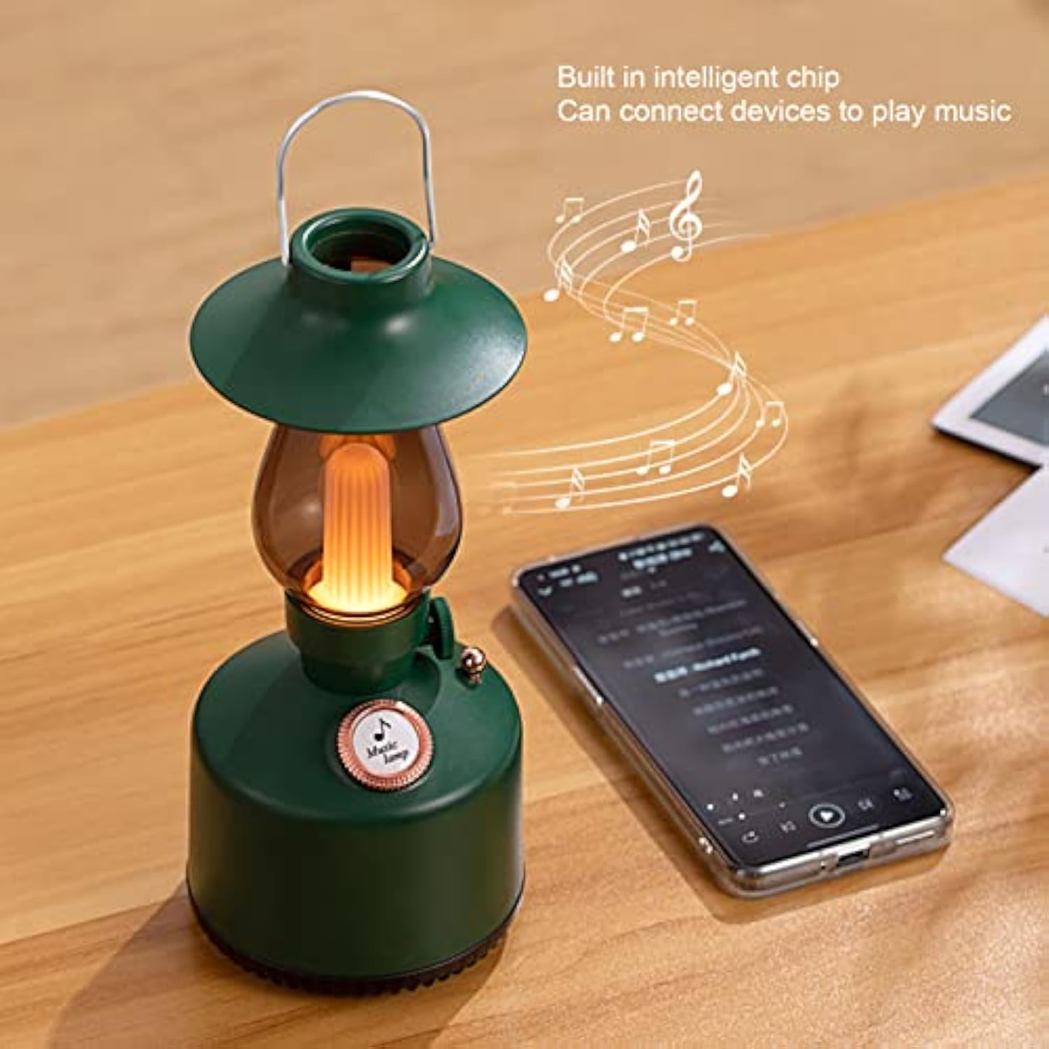 Retro Bluetooth Table Lamp Dimmable Candlelight Speaker with IPX4 Waterproof 8 Hour Playtime for Bedroom Decor Camping Vintage Style
